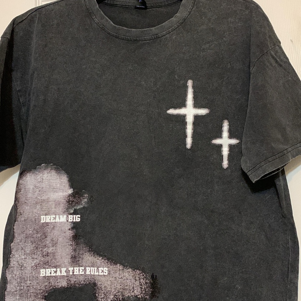 ROMWE Charcoal Graphic Men's Tee